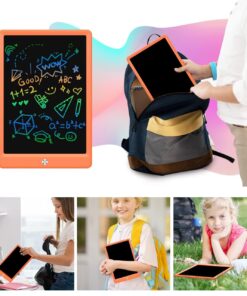 LCD Writing Tablet Doodle Board, Colorful Drawing Pad, Electronic Drawing Tablet, Drawing Pads,Travel Gifts for Kids Ages 3 4 5 6 7 8 Year Old Girls Boys (10.5 inch, Orange) 10.5 inch 12 71to8Hp00jL