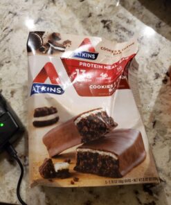 Atkins Cookies & Creme Protein Meal Bar, High Fiber, 13g Protein, 2g Sugar, 4g Net Carb, Meal Replacement, Keto Friendly, 5 Count 24 71toI95TQOL 1