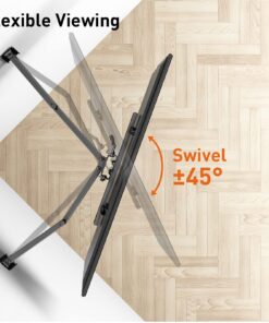 Perlegear Corner TV Wall Mount for Most 26-60 inch TVs up to 99 lbs, Full Motion Corner TV Mount with Dual Articulating Arms, Corner TV Bracket with Swivel Tilt Extension, Max VESA 400x400mm, PGCMF4 33 71tob6U83pL