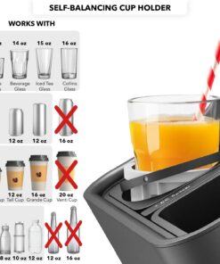 CouchConsole Original Tray - Drinks & Snacks Sofa Caddy with Armrest, Table with Phone Stand- TV Remote Control Storage and Organizer - for Living Rooms, RV, and Cars, Black/Gray Black and Gray 24 71tomTFXYuL