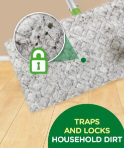 Swiffer Sweeper 2-in-1 Mops for Floor Cleaning, Dry and Wet Multi Surface Floor Cleaner, Sweeping and Mopping Starter Kit, Includes 1 Mop + 19 Refills, 20 Piece Set 24 71toqgPkh4L