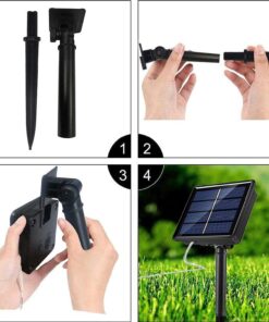 RUICHEN Solar Rope Lights Outdoor String Lights, 16.5 Ft 50 LED Tube Light Waterproof Copper Wire Fairy Lights for Garden Fence Yard Christmas Wedding Party (Blue) Blue 12 71tp9WGkG0L