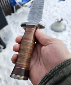 Poshland RAM-0592 Damascus Steel Dagger Knife – Full Size Leather Handle 49 71tp9rAlbKL