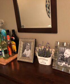 Butterfly Craze Artificial Lavender Plants in Rustic Wooden Planters - Lifelike, Stunning Faux Silk Purple Flowers Perfect for Elevating Your Patio, Home Décor, or Office (Set of Two), White Pots 38 71tpGFYJ 5L