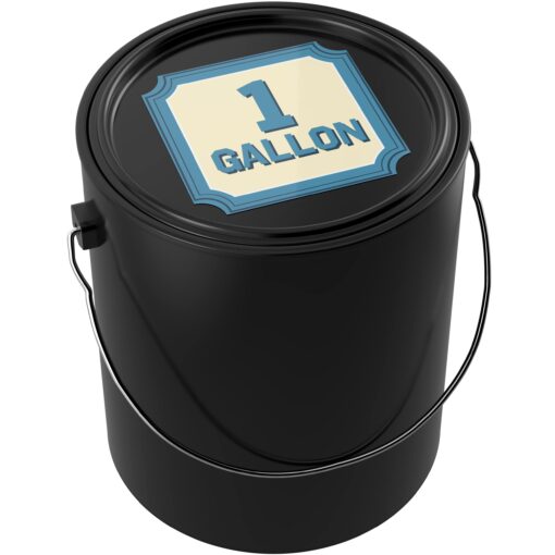 Plastic Paint Can (Black) - 1 Gallon Bucket w/Lid & Handle - Triple Lock Airtight Seal - Touchdown Bucket, Small Pail - Made from 100% USA Recycled Polypropylene Plastic