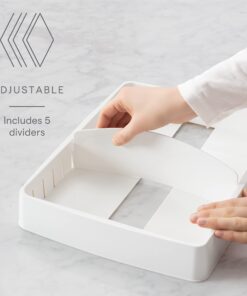 YouCopia StoraLid Food Container Lid Organizer, Large, BPA-Free Adjustable Plastic Lid Storage for Kitchen Cabinet and Drawer Organization, White 19 71tqFKQL5DL