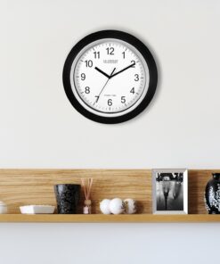 La Crosse Technology WT-3102B 10-Inch WWVB Self-set Analog Wall Clock and automatic DST reset,Black/silver Black 22 71tqM2L8EXL