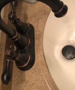 Derengge F-4501-NB 2 Handle Oil Rubbed Bronze Bathroom Sink Faucet with Pop up Drain,cUPC NSF AB1953 38 71trmDasx6L