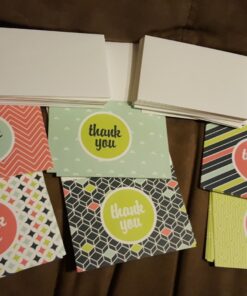 Mod Thank You Note Card Assortment Pack - Set of 36 cards - 6 designs blank inside - with white envelopes (53876) Mod 35 71ttJPYyGbL