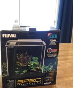 Fluval SPEC Freshwater Aquarium Kit, Aquarium with LED Lighting and 3-Stage Filtration, 2.6 Gallon, Black, Large Breeds 2.6 Gal. 66 71ttcT6rfnL