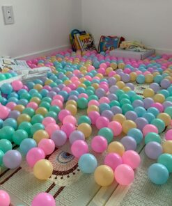 Amazon Basics BPA Free Crush Proof Plastic Pit Balls with Storage Bag, Toddlers Kids 12+ Months, 1000 Count, 1000 Balls, 6 Pastel Colors 43 71tu62TNKqL