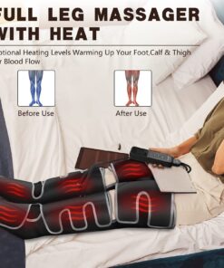 FIT KING Full Leg Massager with Heat, Air Compression Massager for Foot Calf & Thigh Muscle Relaxation and Recovery, Helpful for Pain Relief,Swelling, Edema and RLS, FSA-HSA Approved 22 71tuFbkFRDL