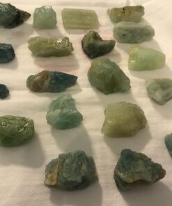 Crystal Allies Materials: 1lb Bulk Rough Aquamarine Beryl Stones from Brazil - Large 1" Raw Natural Crystals for Cabbing, Cutting, Lapidary, Tumbling, and Polishing 1 LB 16 71tuTjuKbIL