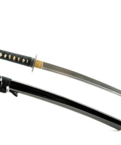 Alternative view of Handmade Sword - Japanese Wakizashi Sword, Practical, Hand Forged, 1045/1060/1080 Carbon Steel, Heat Tempered, Full Tang, Sharp, Wooden Scabbard Dragon661