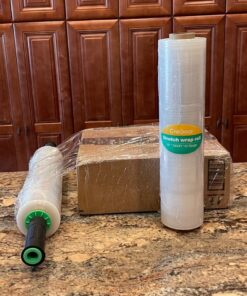 Stretch Film/Wrap with Handles, CreGear 15 Inch x 1000 Feet Shrink Wrap 2 Pack, Industrial Strength Plastic Wrap Roll, Heavy Duty Shrink Film Rolls for Moving Packing Storage Pallet, 60 Gauge, Clear Clear-15*1000*60-2pack 46 71tuwmoHrvL