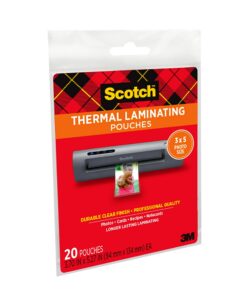Scotch Thermal Laminating Pouches Premium Quality, 5 Mil Thick for Extra Protection, 20 Pack Photo Size Laminating Sheets, Our Most Durable Lamination Pouch, 3.7 x 5.2 inches, Clear (TP5902-20) 3x5 Photo 11 71tvTV7xISL