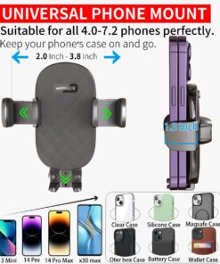 APPS2Car Solid Cup Holder Phone Mount for Car Truck with Quick Extension Long Arm Fast Swivel Adjustable Height 360 Rotatable Low Profile Universal Mobile Mount Compatible with All Cell Phone iPhone Black 26 71tvUJeWEaL