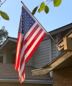 VSVO American Flag 3x5 ft – Heavy Duty 300GSM Tough Spun Polyester Embroidered US Flag for Outdoor/Outside. Sewn Stripes - Brass Grommets USA Flags 28 71tvvoaeOeL