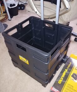 Olympia Tools 85-010 Grand Pack-N-Roll Portable Tools Carrier with Telescopic Handle, 80 Lb. Load Capacity, Black Grand Pack-N-Roll Portable Tool Carrier 38 71tw8hr QTL