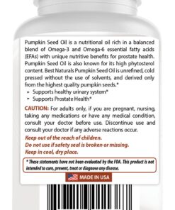 Best Naturals Pumpkin Seed Oil Bladder Control 1000 mg 180 Softgels 180 Count (Pack of 1) 15 71twQRfFRgL