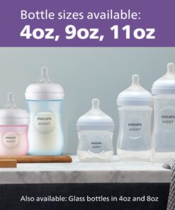 Philips AVENT Natural Baby Bottle with Natural Response Nipple, Clear, 9oz, 4pk, SCY903/04 4 Pack 30 71tx 1PYx7L