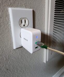 100W USB C Charger Block, MOKiN GaN III 2-Port Type C Wall Charger Foldable Power Adapter, USB C Power Adapter, for MacBook Pro/Air, iPhone 14 Pro Max, iPad, Google Pixelbook, and More White 54 71txJ9eq3L