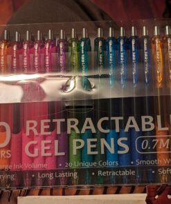 Shuttle Art Colored Gel Pens, 20 Colors Retractable Gel Ink Pens with Grip, Medium Point (0.7mm) Smooth Writing for Adults and Kids Writing Journaling Taking Notes Drawing at School Office Home 33 71txaAFuyzL