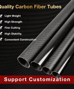 Alternative view of ARRIS 14mm Carbon Fiber Tube, 14mm x 12mm x 500mm 3K Roll Wrapped 100% Hollow Carbon Round Tubes Matt Surface for RC Airplane Quadcopter (2PCS) 14x12x500MM 2 PCS