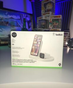 Belkin 3-In-1 Wireless Charging Station - Fast Wireless Charging For Apple Iphone 14, Iphone 13 & Iphone 12 Series & Apple Watch (All Series) - With Additional USB A Port For Multiple Devices (White) White Charging Dock 49 71tzZoSWxWL 1
