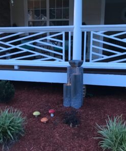 Bowl and Pillar Zen Modern Outdoor Floor Water Fountain 34 1/2" High with LED Light Cascading for Garden Patio Backyard Deck Home Lawn Porch House Relaxation Exterior Balcony - John Timberland 29 71tznrBiIFL