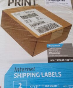 Half Sheet Self Adhesive Shipping Labels for Laser & Inkjet Printers, 200 Count (BL-G8511-100) 200 Labels 32 71u 87YiZfL