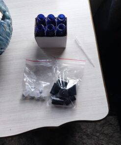 Vivaplex, 6, Cobalt Blue, 10 ml Glass Roll-on Bottles with Stainless Steel Roller Balls - .5 ml Dropper Included 35 71u0 QQFMVL