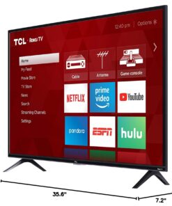 TCL 40-inch 1080p Smart LED Roku TV - 40S325, 2019 Model , Black TV only 31 71u0PTAlqL