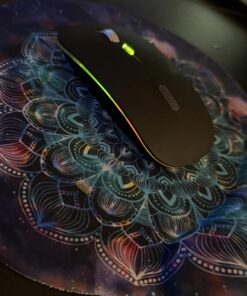 Uiosmuph LED Wireless Mouse, G12 Slim Rechargeable Silent Mouse, 2.4G Portable USB Optical Computer Mice with USB Receiver and Type C Adapter (Matte Black) Matte Black 40 71u0QSn4Q2L