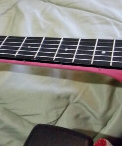 Best Choice Products 38in Beginner All Wood Acoustic Guitar Starter Kit w/Gig Bag, Digital Tuner, 6 Celluloid Picks, Nylon Strings, Capo, Cloth, Strap w/Pick Holder - Pink 31 71u0VoBozoL