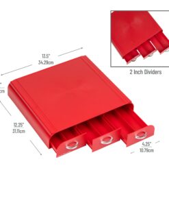 Alternative view of Mind Reader Single Serve Coffee Organizer with 3 Drawers Pod, 12.25" L x 13.5" W x 2.5" H, 36 Capacity, Red