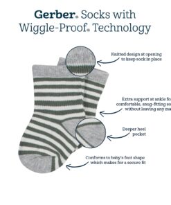 Gerber Baby Girls' 6-Pair Sock 3-6 Months White 20 71u1l0xte4L 2