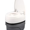 Camco Premium Portable Travel Toilet With Three Directional Flush and Swivel Dumping Elbow | Designed for Camping, RV, Boating And Other Recreational Activities - (5.3 gallon) (41545),White Standard Packaging 7 71u2g8NYr9L