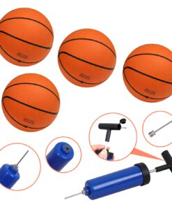 Smartxchoices Foldable Indoor Basketball Hoop Arcade 8 Game Options, Dual LED Scoreboard w/ 4 Balls Inflation Pump for Kids, Teenagers 16 71u2uu YqL