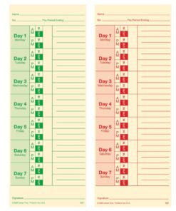 Lathem Weekly Time Cards, Double-Sided, for Lathem Model 2121/Side-Print Time Clocks, 100 Pack (M2-100) 7 71u2vuwF6zL