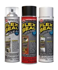 Flex Seal, 14 oz, Brite, Stop Leaks Instantly, Waterproof Rubber Spray On Sealant Coating, Perfect for Gutters, Wood, RV, Campers, Roof Repair, Skylights, Windows, and More 13 71u3M4IQUoL