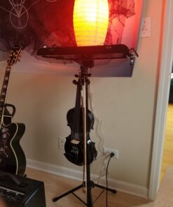 Cecilio 4/4 CVNAE-Black+SR Ebony Fitted Acoustic/Electric Violin in Metallic Black 21 71u3sIJI9sL