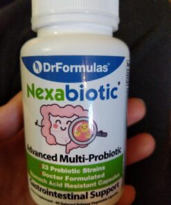 DrFormulas' Best Probiotics for Women & Men | Nexabiotic Multi Probiotic with Saccharomyces Boulardii, Lactobacillus Acidophilus, B. infantis, Prebiotic 60 Count Capsules (Not Pearls) Unflavored for Men and Women 60 Count (Pack of 1) 34 71u4NU89QyL