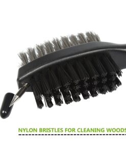 Yoport® Golf Club Brush and Club Groove Cleaner 2 Ft Retractable Zip-line Aluminum Carabiner, Lightweight and Stylish, Ergonomic Design, Easily Attaches to Golf Bag Black+black 10 71u5hoGU4YL