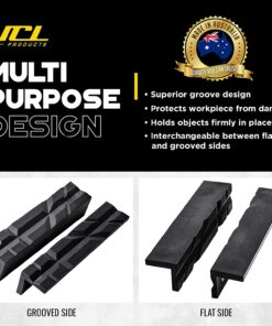 JCL Vise Jaws - Nylon, Multipurpose 4" - Use on any Metal Vise, Magnetic Reversible Pads, Clamp Flat or Round Products 4 Inches 28 71u6ALqJ2OL