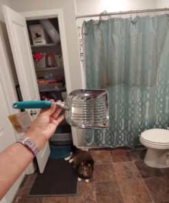 DuraScoop® Premium Multicat Cat Litter Scoop | Solid Metal | Litter Box Tray Pan Sifter Random Color 71 71u6NLQAXVL