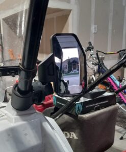 Chupacabra Offroad UTV Side Mirror Kit (2 Pack) Fits 1.6"- 2" Round Roll Cage Bar, Side UTV Mirrors w/Break Away & Adjustable Design - High Impact Shatter Proof Tempered Glass (Driver/Passenger Side) 39 71u6XB3sKGL