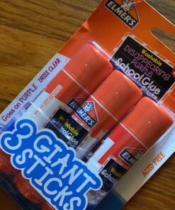Elmer's Disappearing Purple School Glue Sticks, Washable, 22 Grams, 3 Count 29 71u6bcic9HL