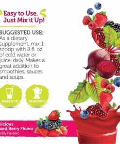 Healthy Delights Naturals, Organic Reds Probiotic’s Powder, Antioxidant Superfood, Naturally Boost Energy, Non-GMO, Delicious Mixed Berry Flavor, 30 Servings- 14.2 ounce 10 71u6gqReaL