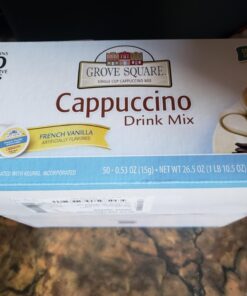 Grove Square Cappuccino Pods, French Vanilla, Single Serve, 50 Count (Pack of 1) - Packaging May Vary 50 Count (Pack of 1) 36 71u6vS4QjXL